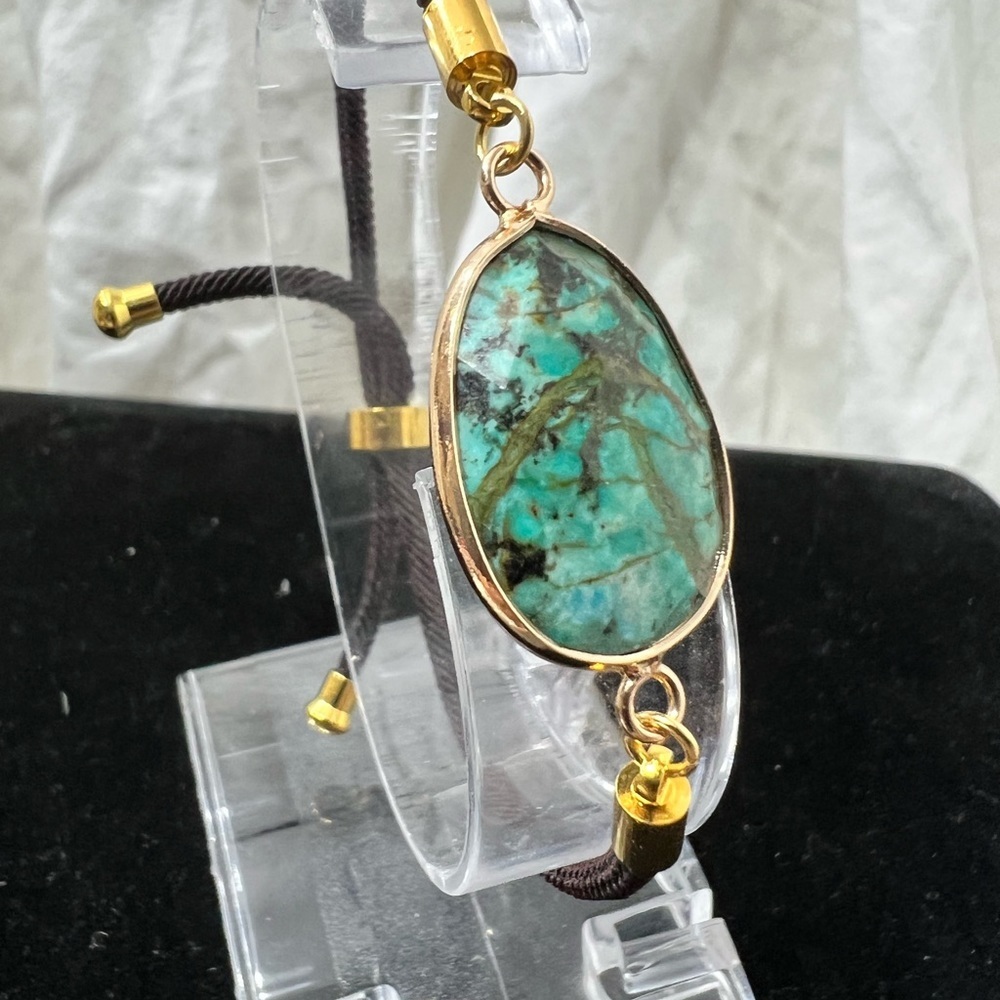 Fashion Jewelry Ladys Genuine African Turquoise Gem
Stone On A Fabric โ๏ธ - Picture 5 of 14